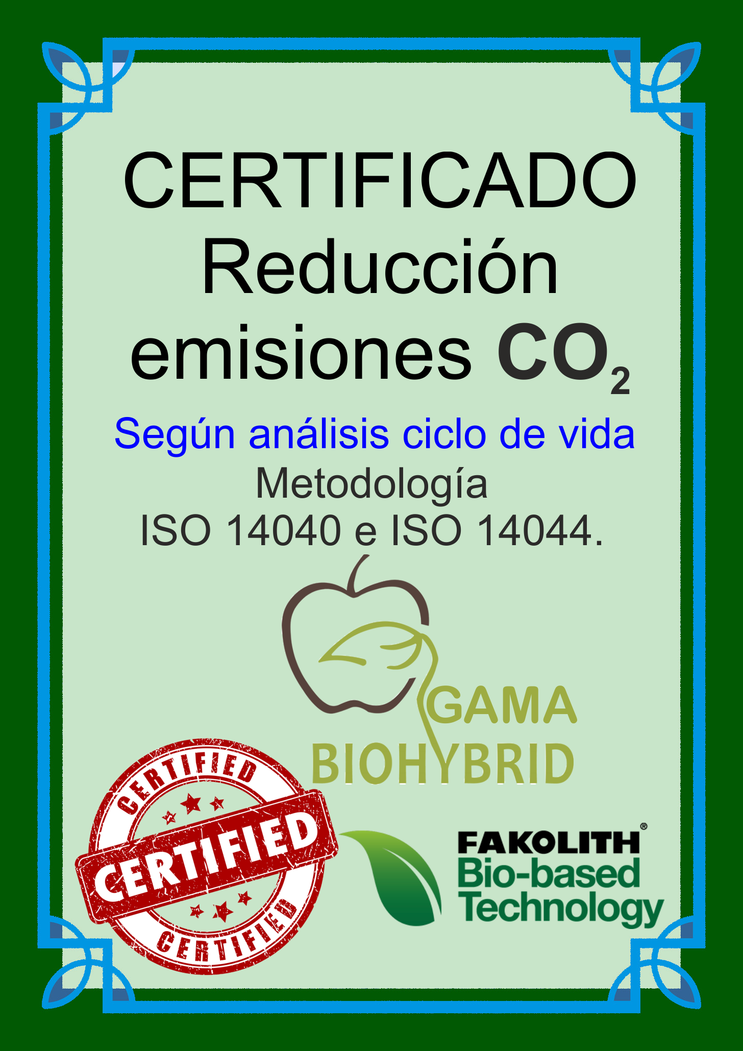 certificado ciclo de vida BioHybrid,